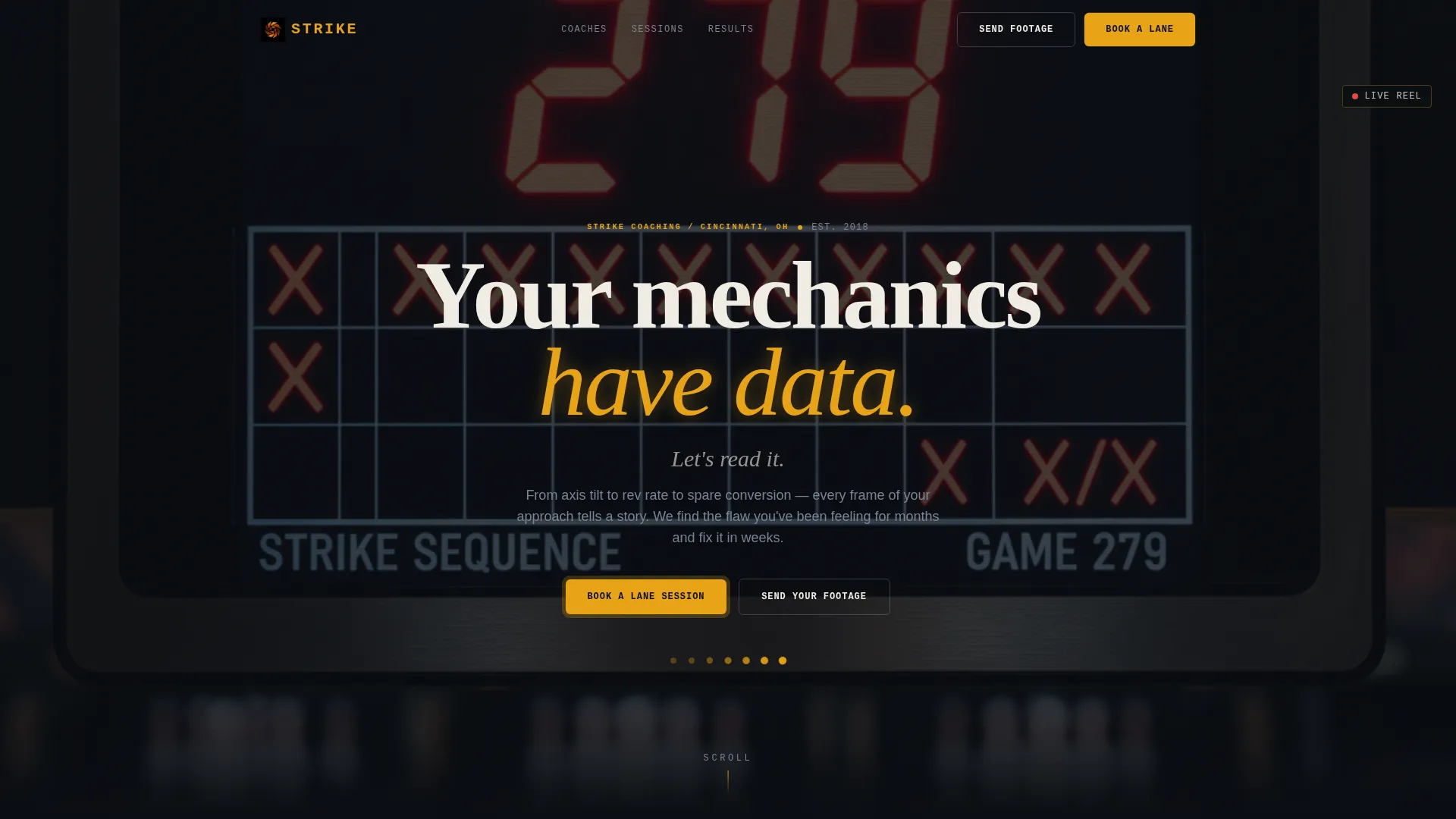 Bowling Coaching Landing Page Template