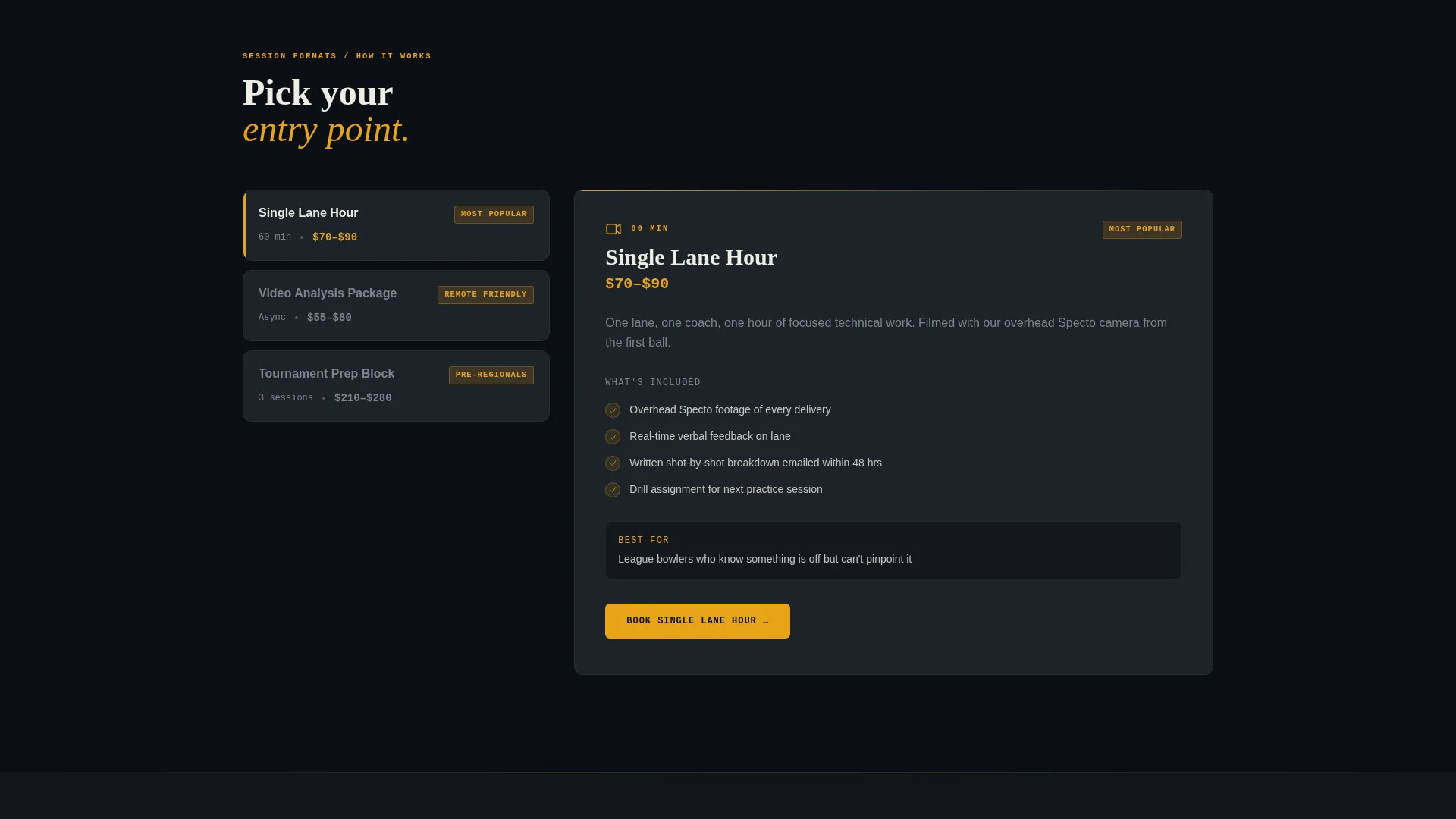 Bowling Coaching Landing Page Template