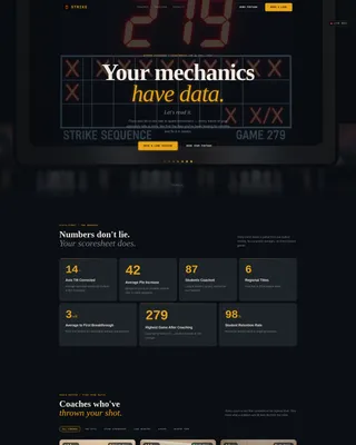 Bowling Coaching Landing Page Template