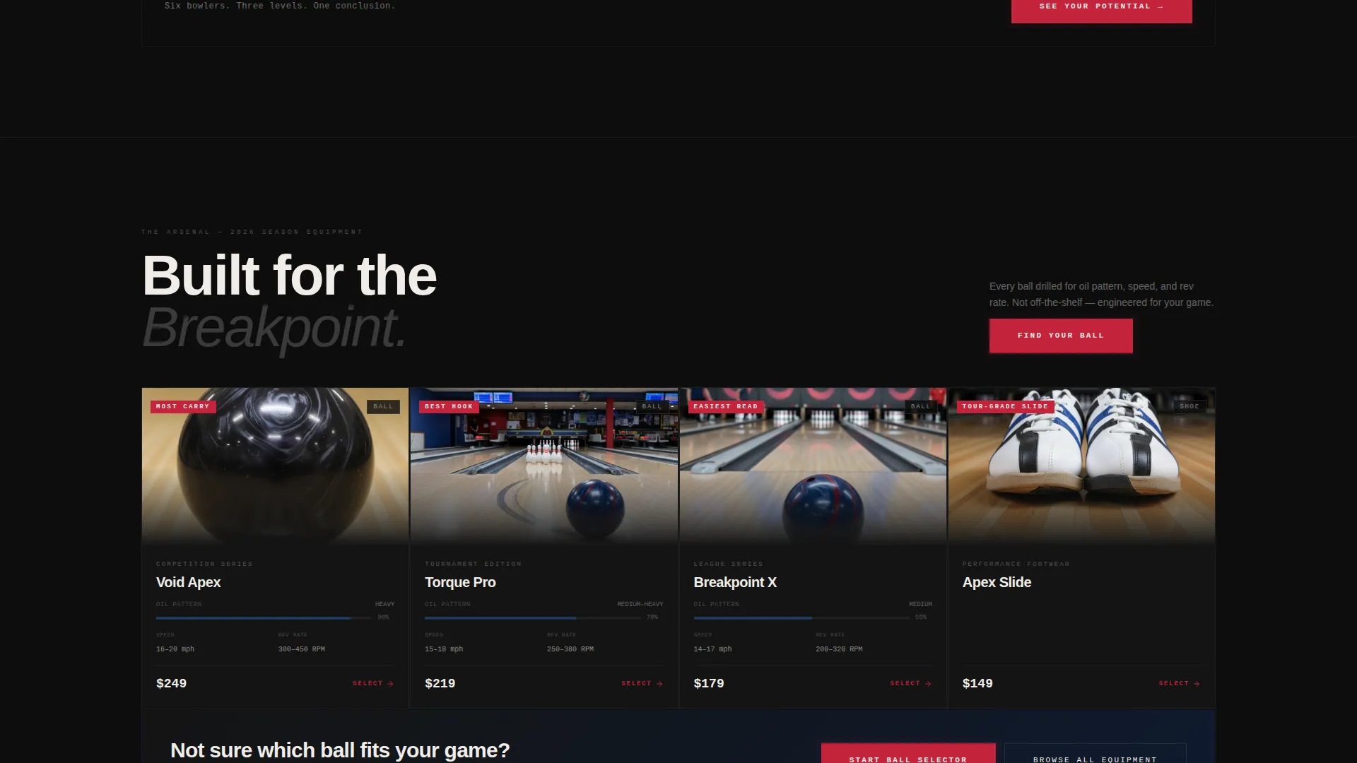 Competitive Bowling Landing Page Template