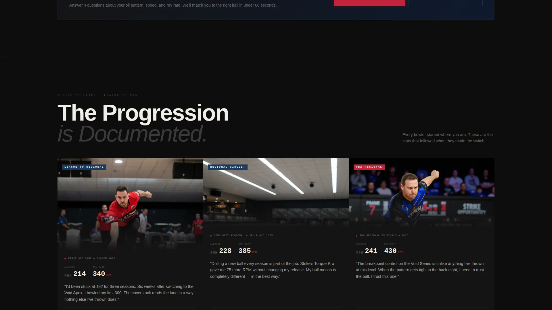 Competitive Bowling Landing Page Template