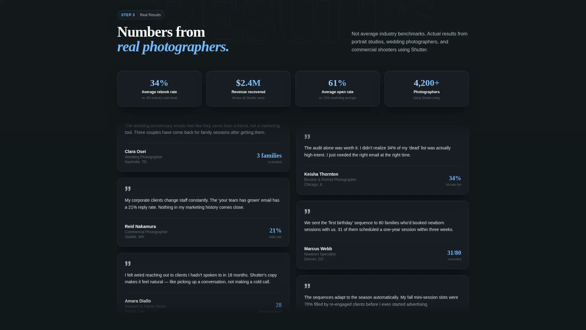 Dynamic Portrait Photography Landing Page Template