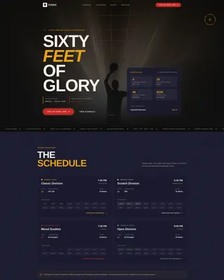 Thrilling Bowling Center Landing Page Template
