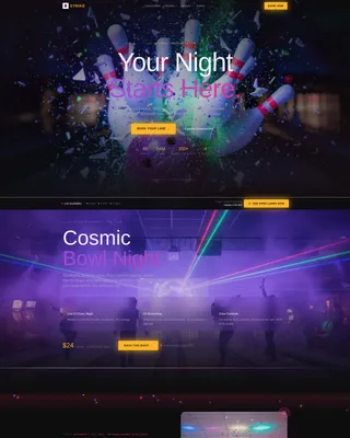 Bowling Venue Landing Page Template