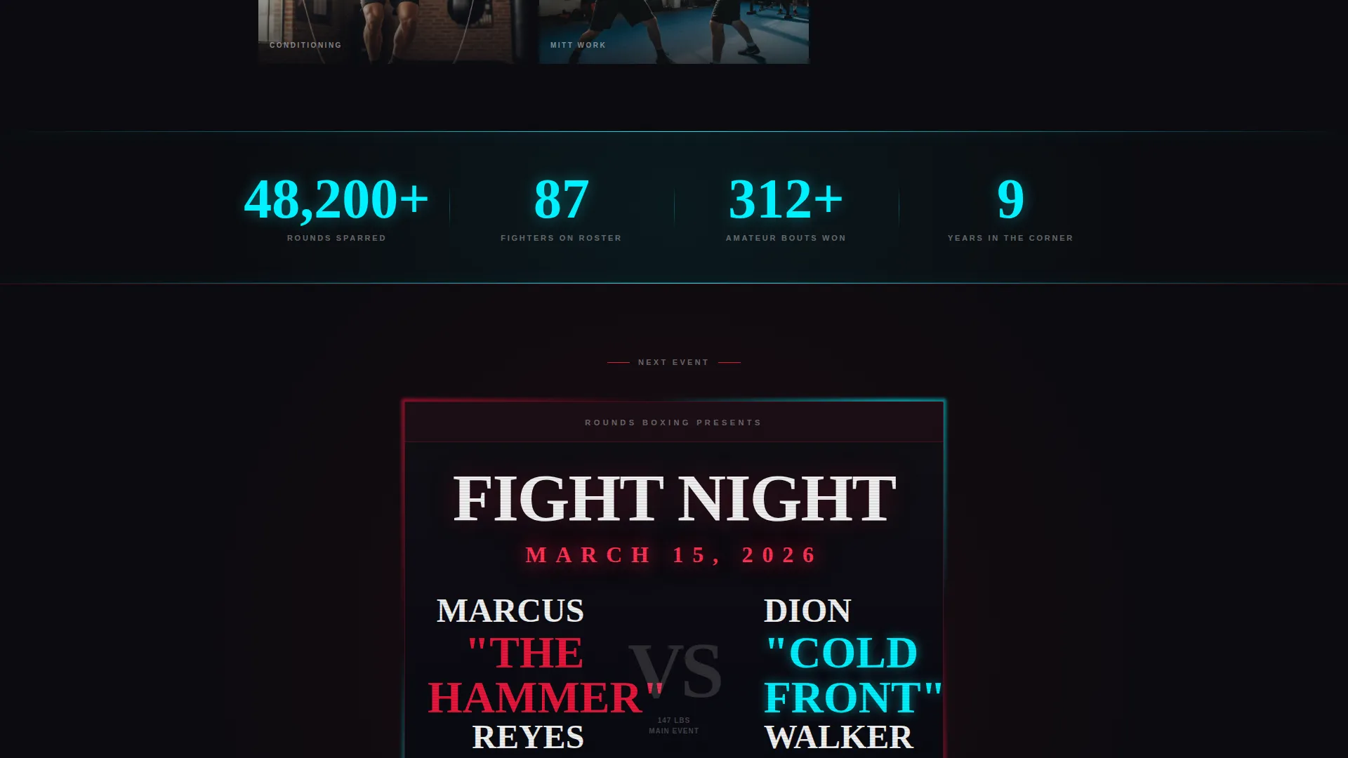 Boxing Professional Website Template