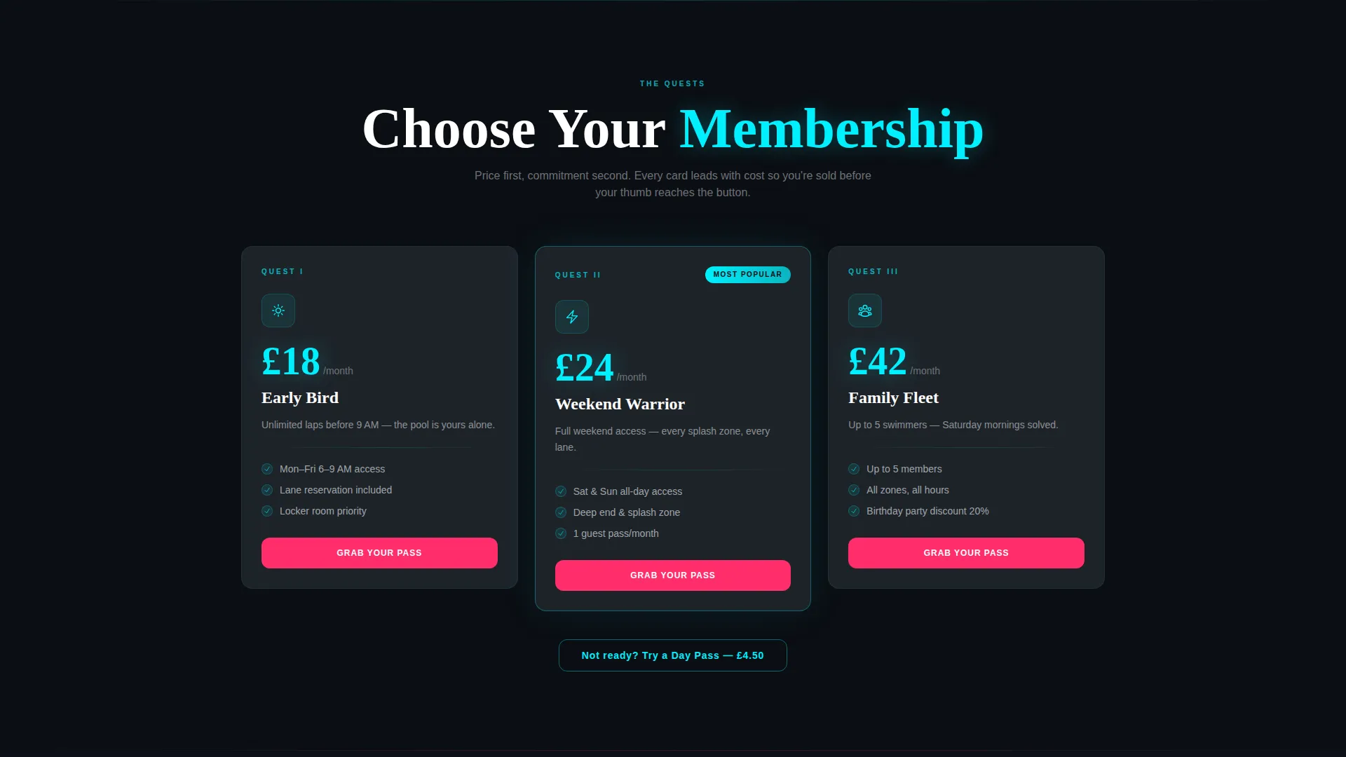Swimming & Aquatic Center Reviews Website Template