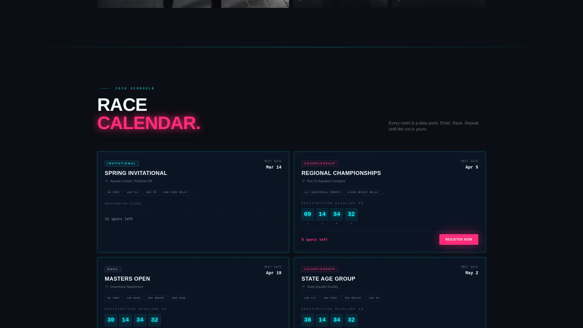 Swimming & Aquatic Center Professional Website Template