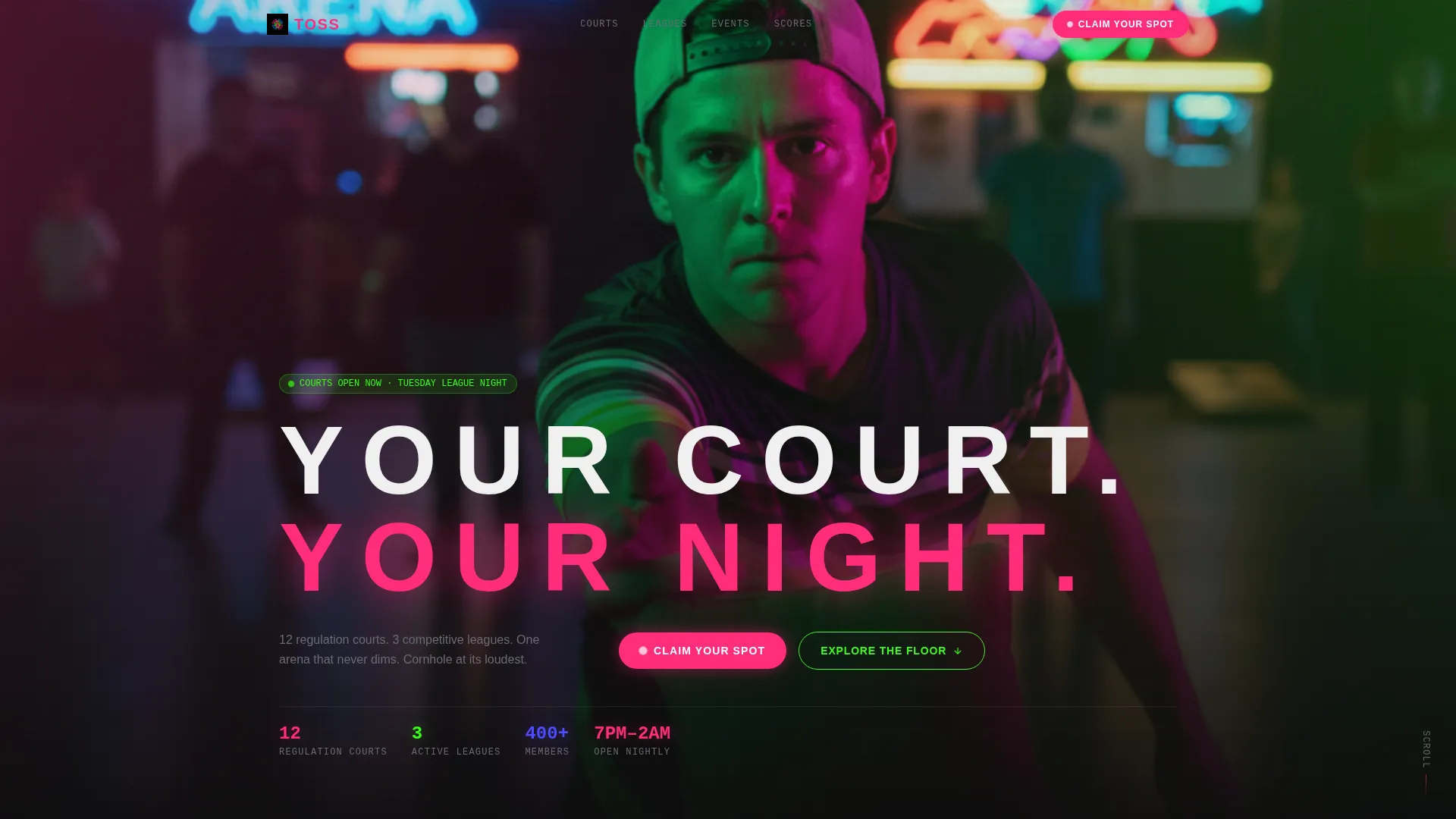 Cornhole Specialist Booking Website Template