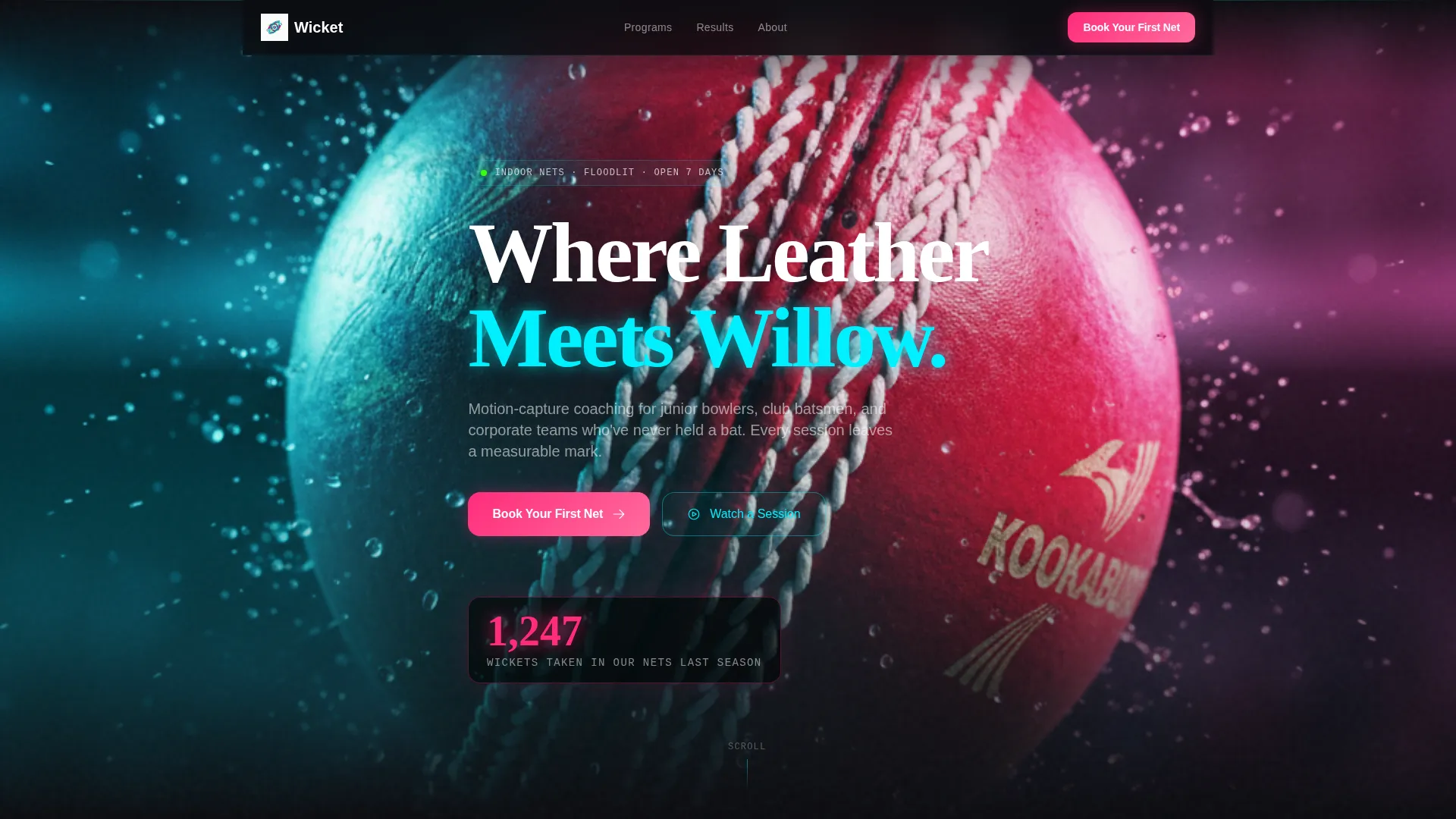 Cricket Advanced Booking Website Template