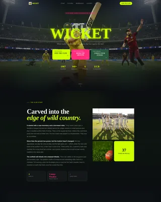 Cricket Booking Website Template