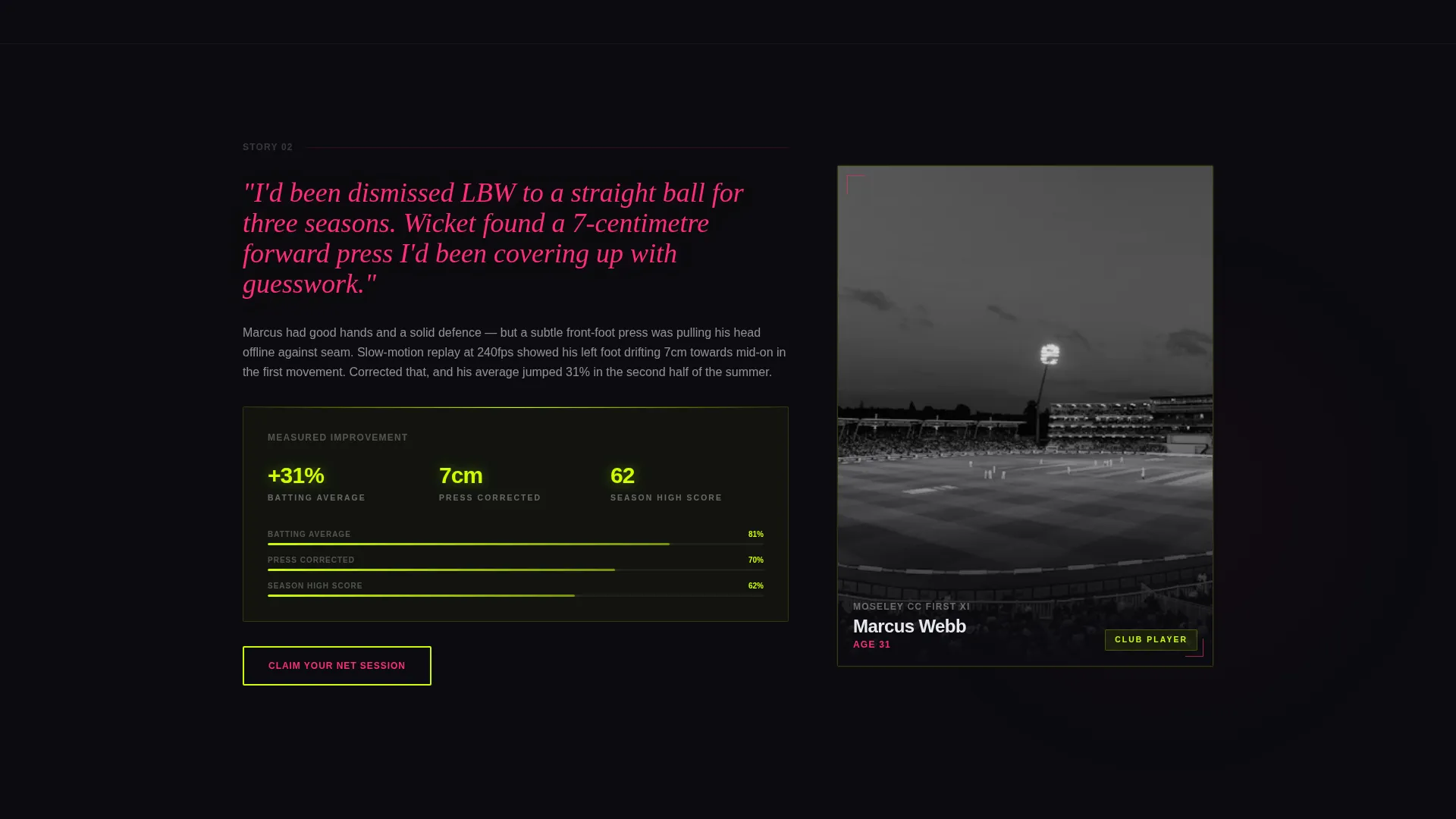 Cricket Booking Website Template