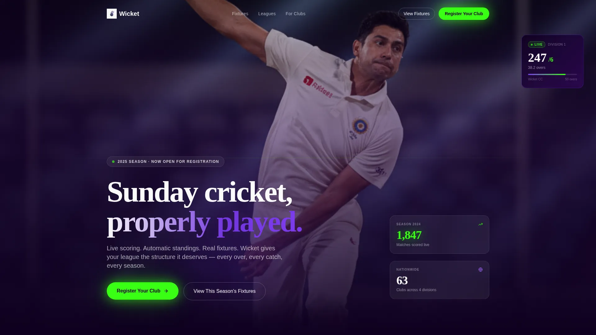 Cricket Professional Website Template