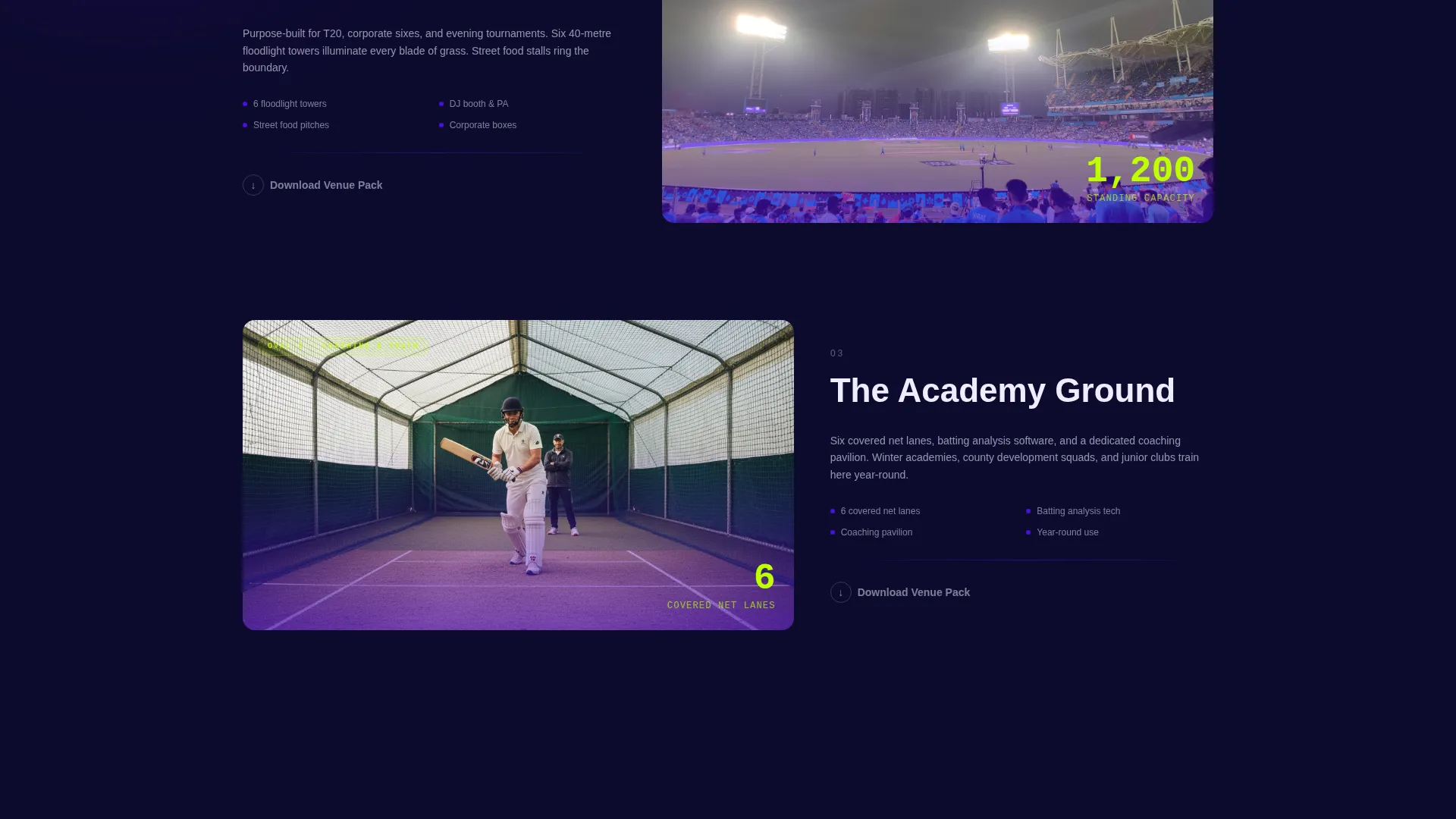 Cricket Specialist Booking Website Template