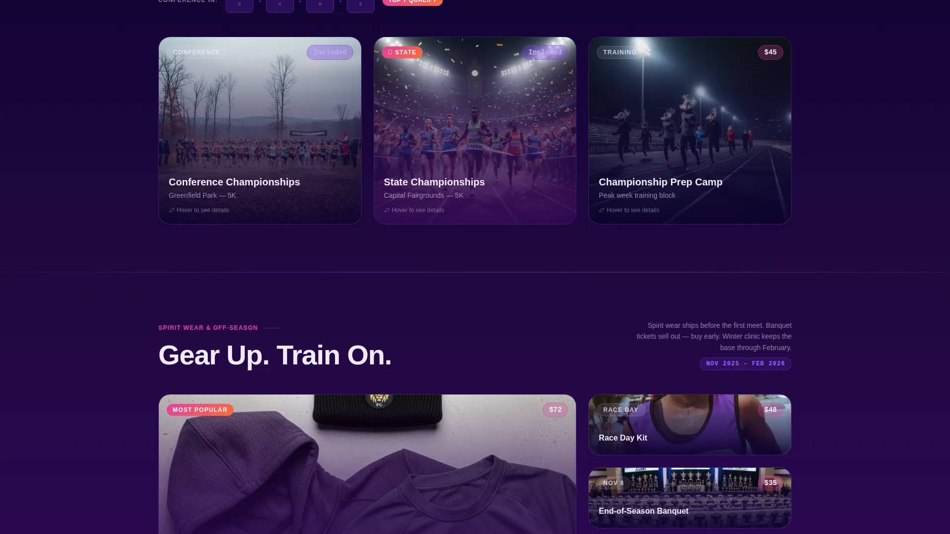 Championship Endurance Running Landing Page Template