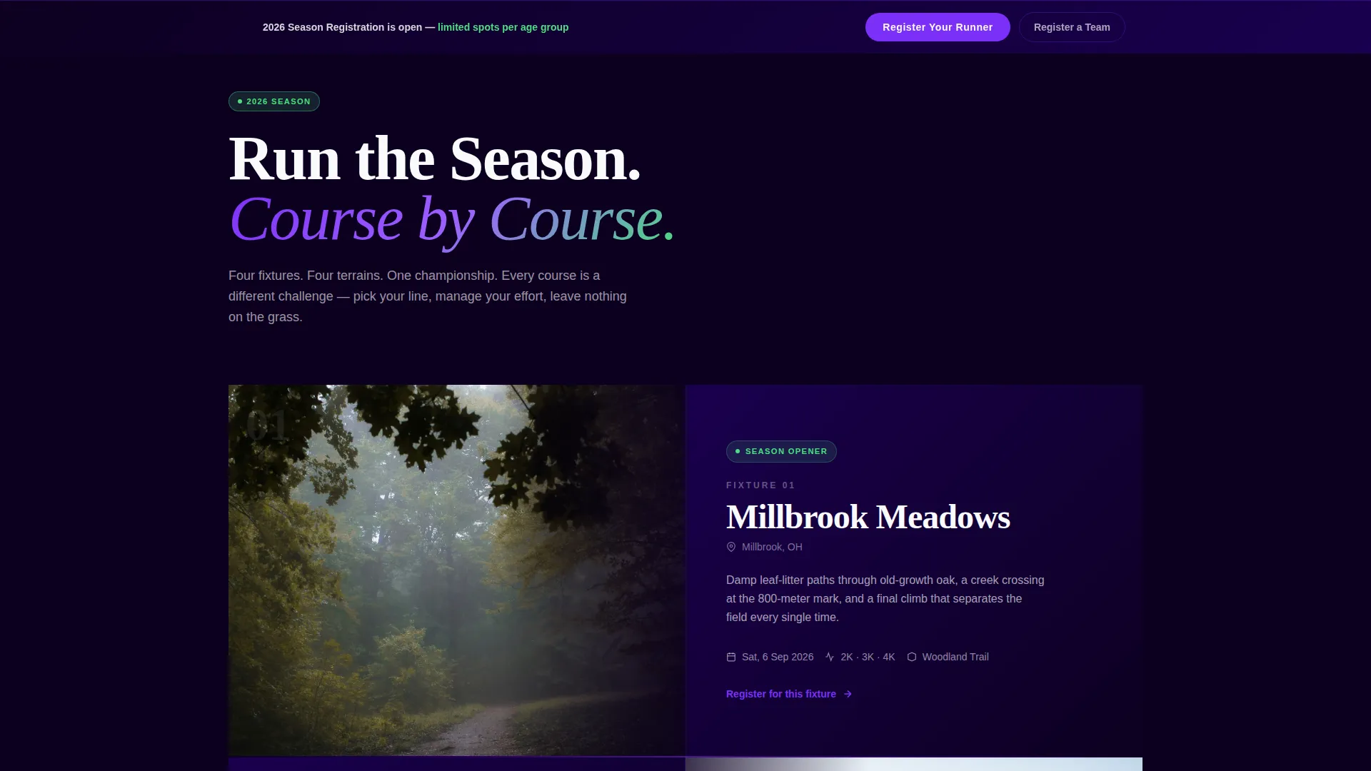 Cross Country Leagues Specialist Professional Website Template