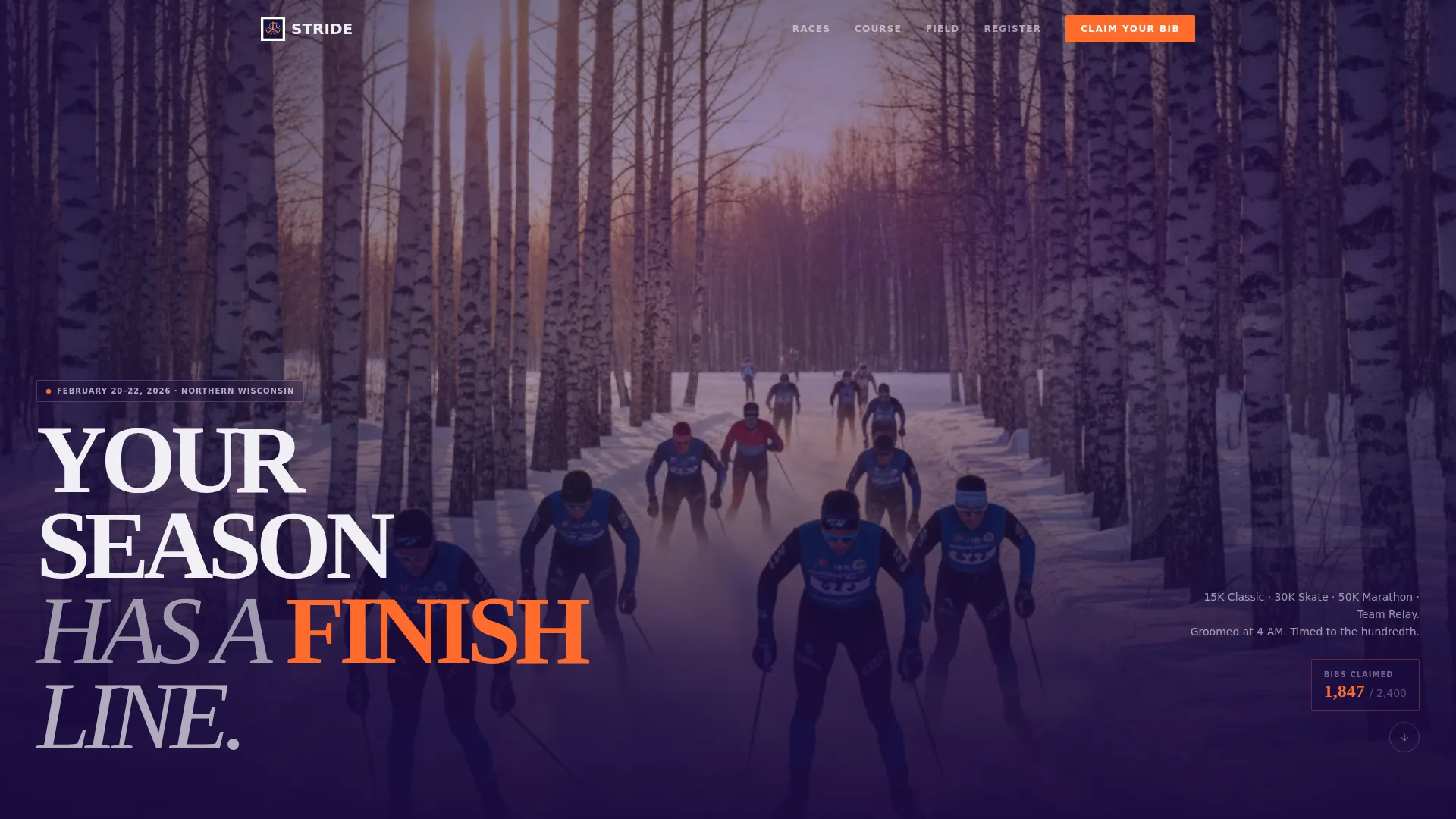 Performance Trail Running Landing Page Template