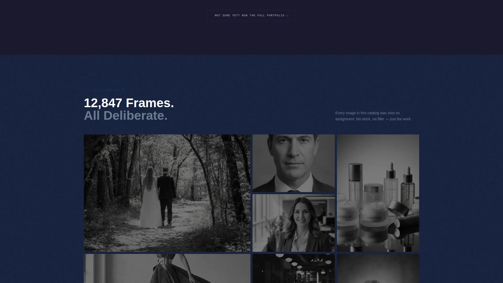 Photography Studio 404 Error Portfolio Discovery Website Template