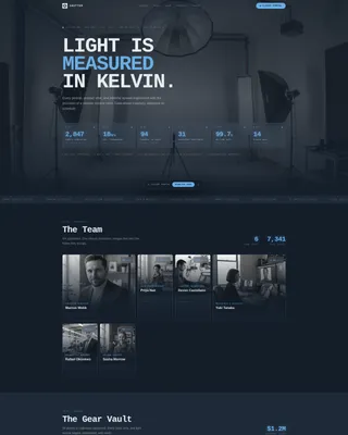 Data-Driven Photography Studio Metrics & Team Website Template