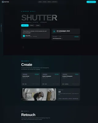Photography Studio Careers & Department Roles Website Template