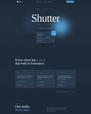 Photography Studio Pre-Launch Coming Soon Website Template