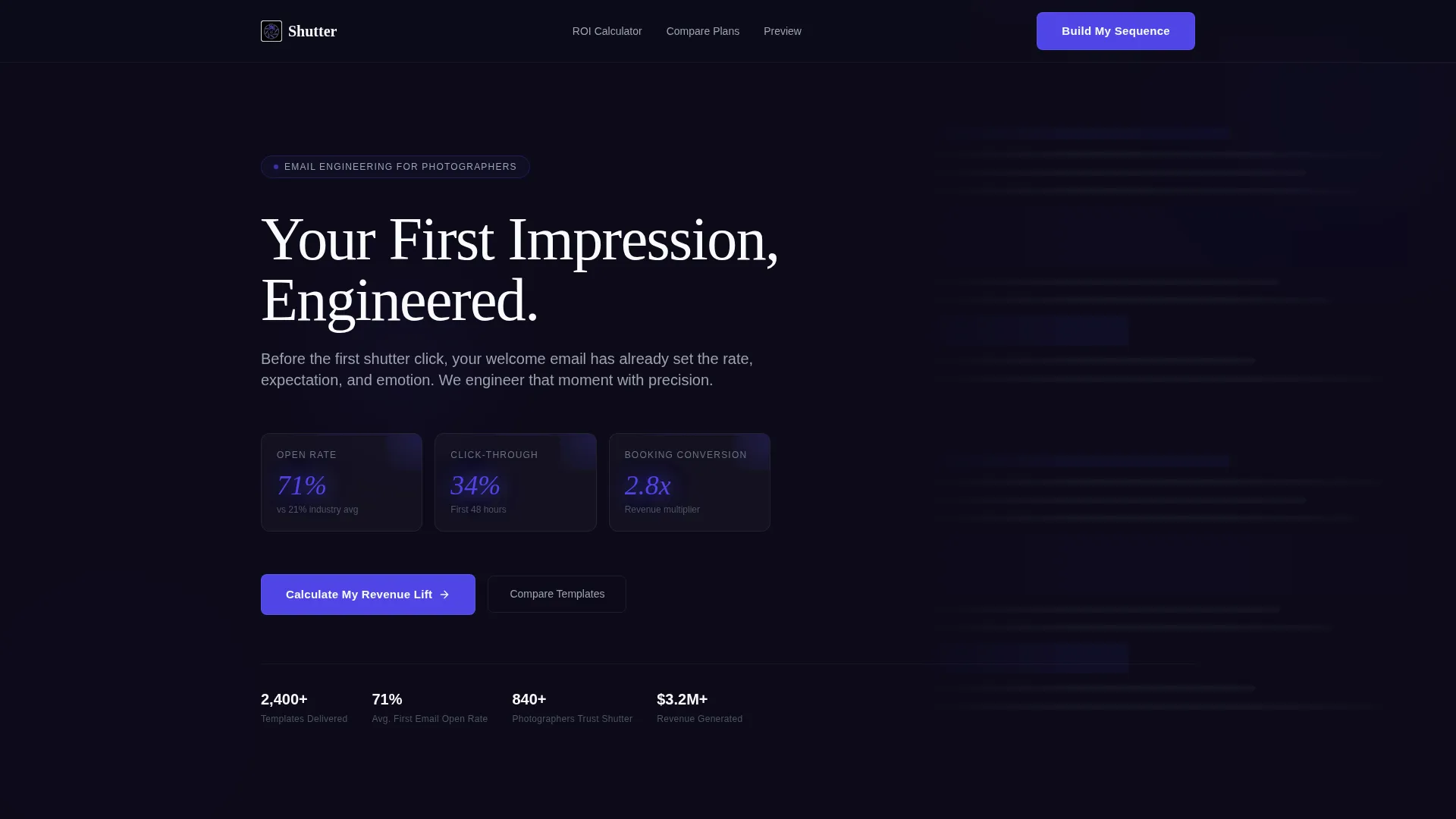 Actionable Wildlife Photography Landing Page Template