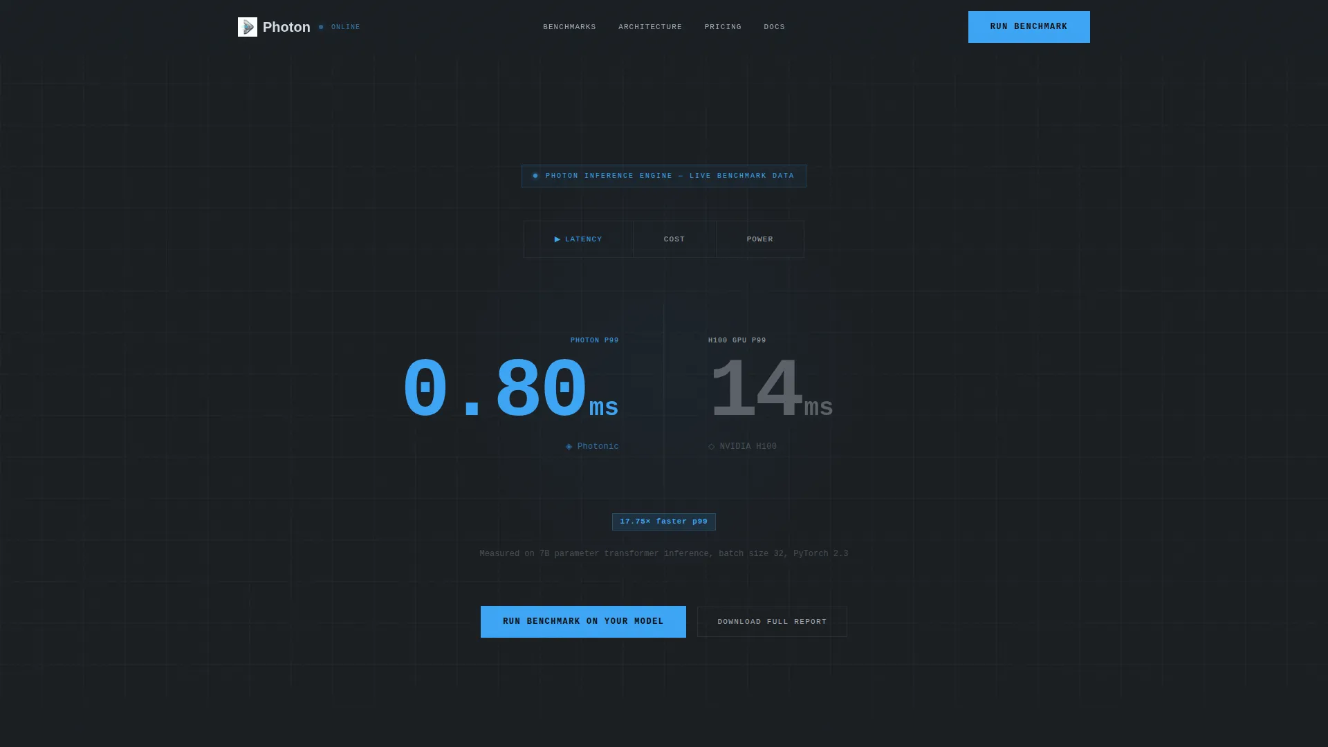 Photonic Computing Landing Page Template