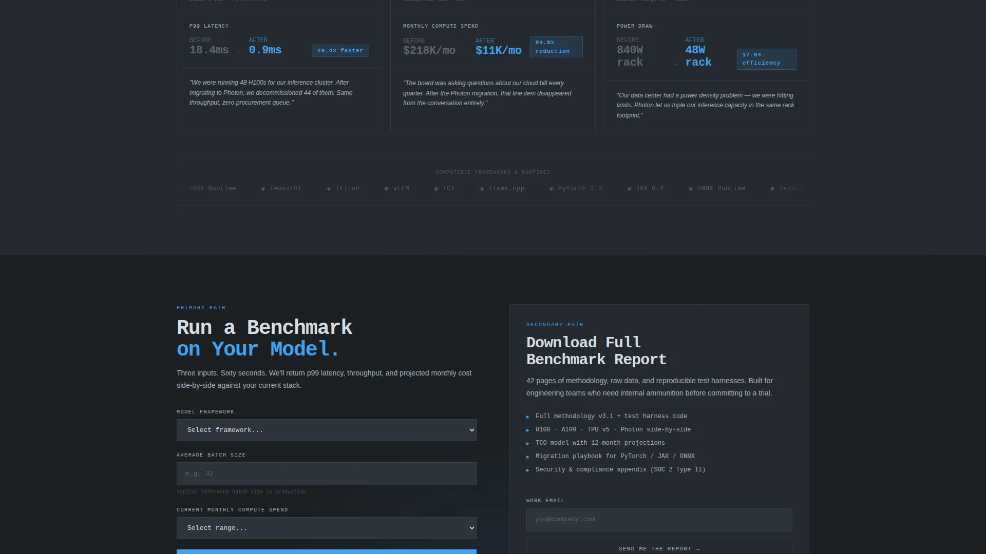 Photonic Computing Landing Page Template