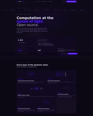 Photonic Computing Open Source Landing Page Template