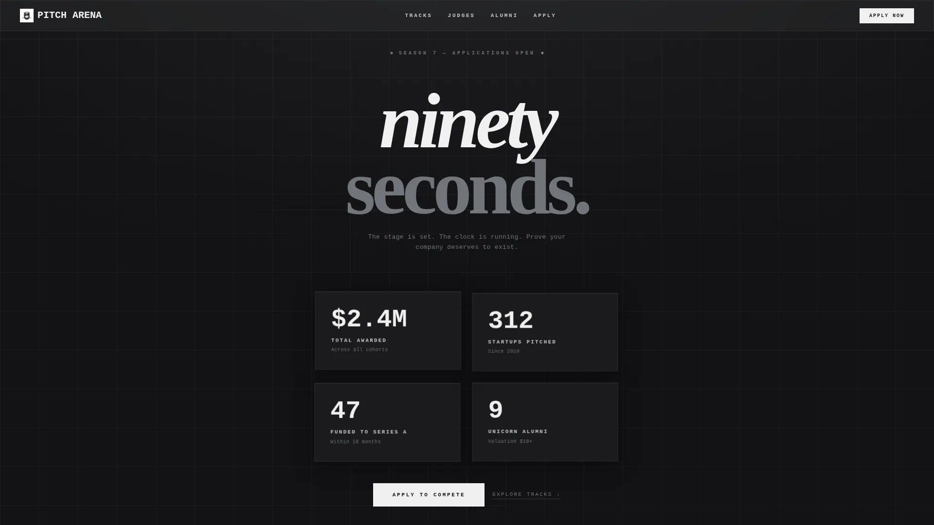 Startup Pitch Competition Landing Page Template