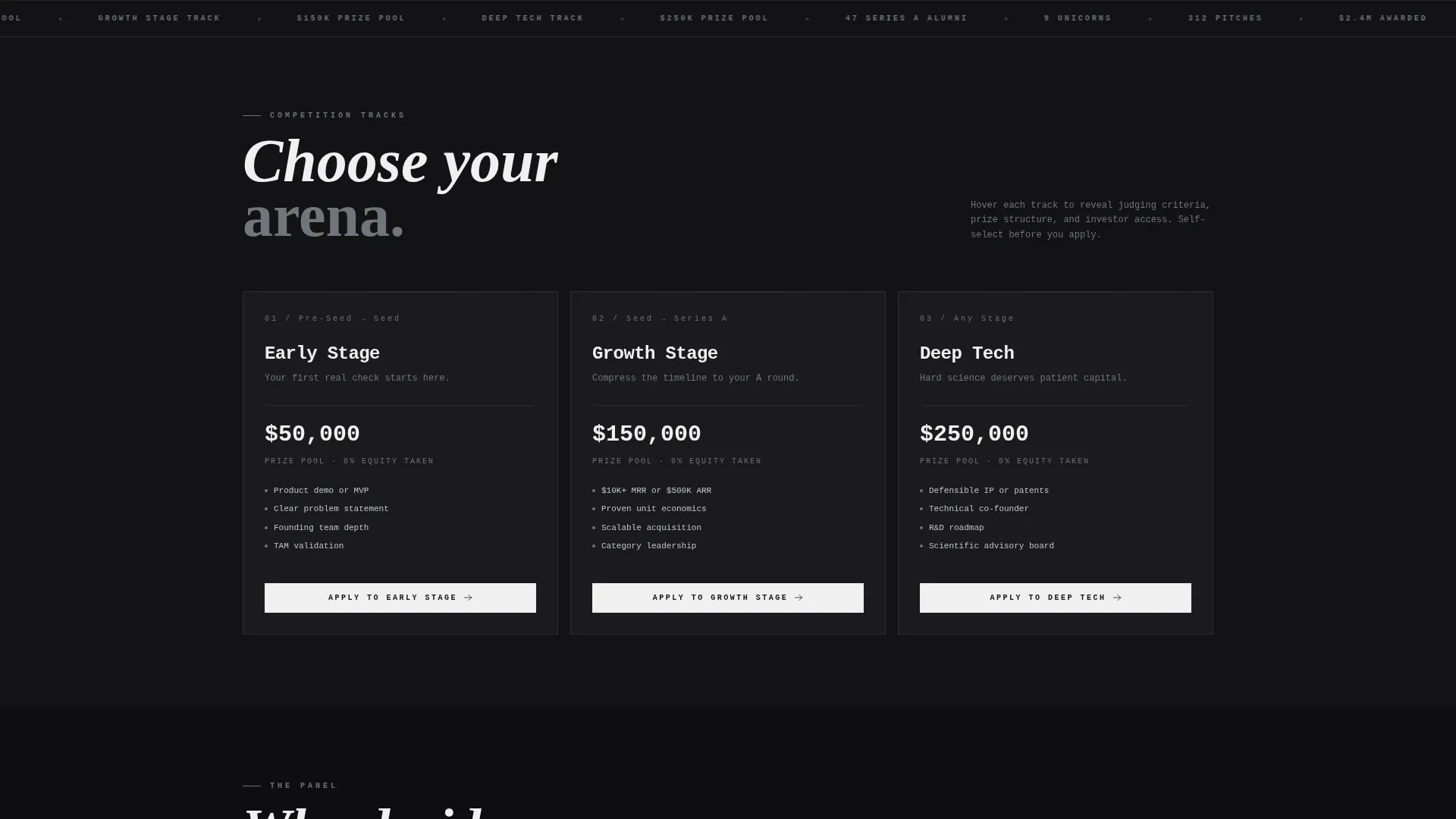 Startup Pitch Competition Landing Page Template