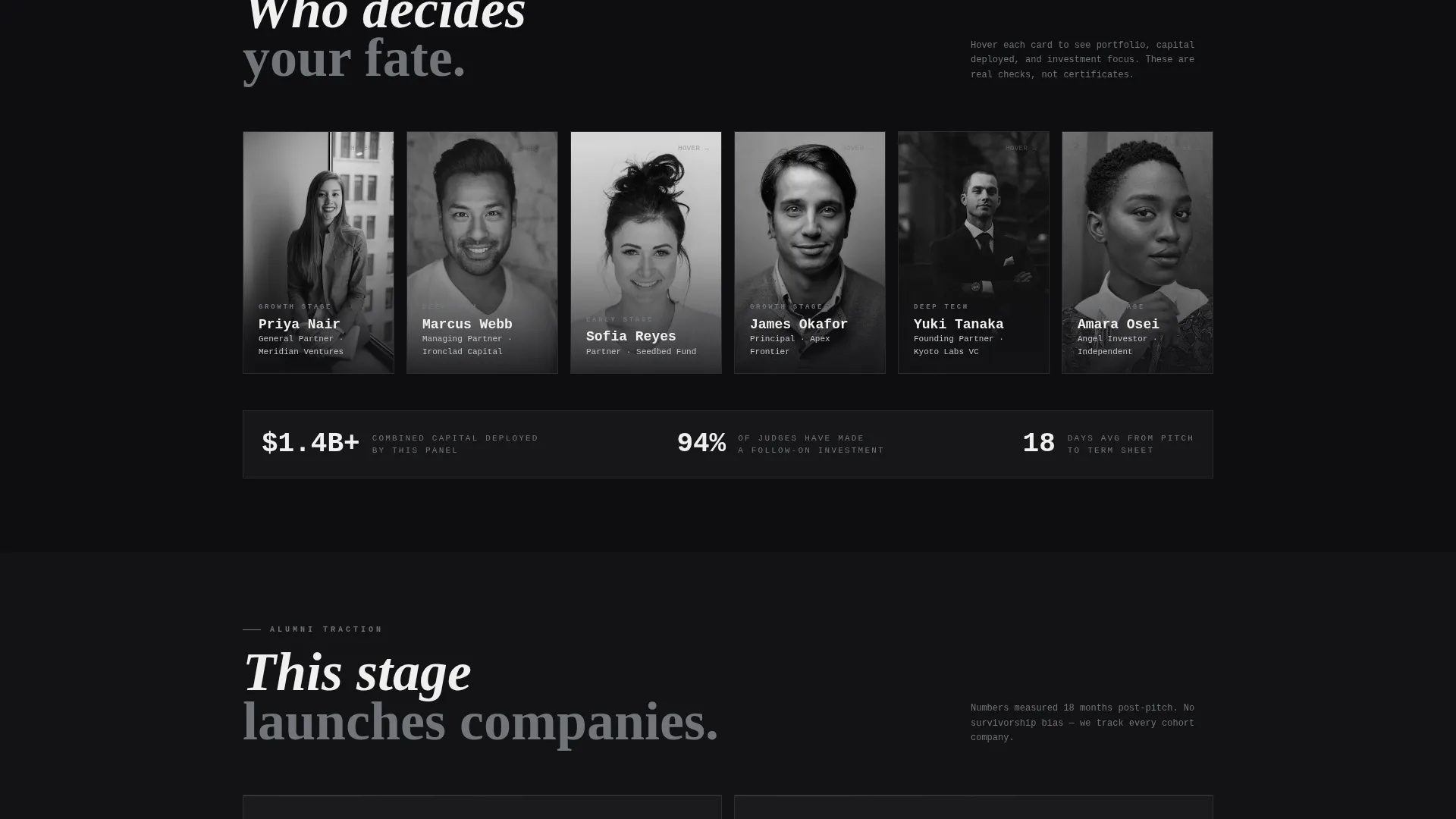 Startup Pitch Competition Landing Page Template