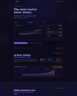 Plastics Analytics Dashboard Landing Page Template