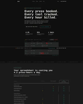 Plastics Scheduling Landing Page Template