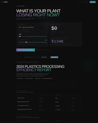Plastics Management Software Landing Page Template