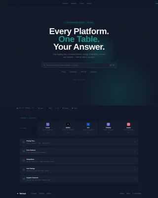 Platform Comparison Landing Page Template