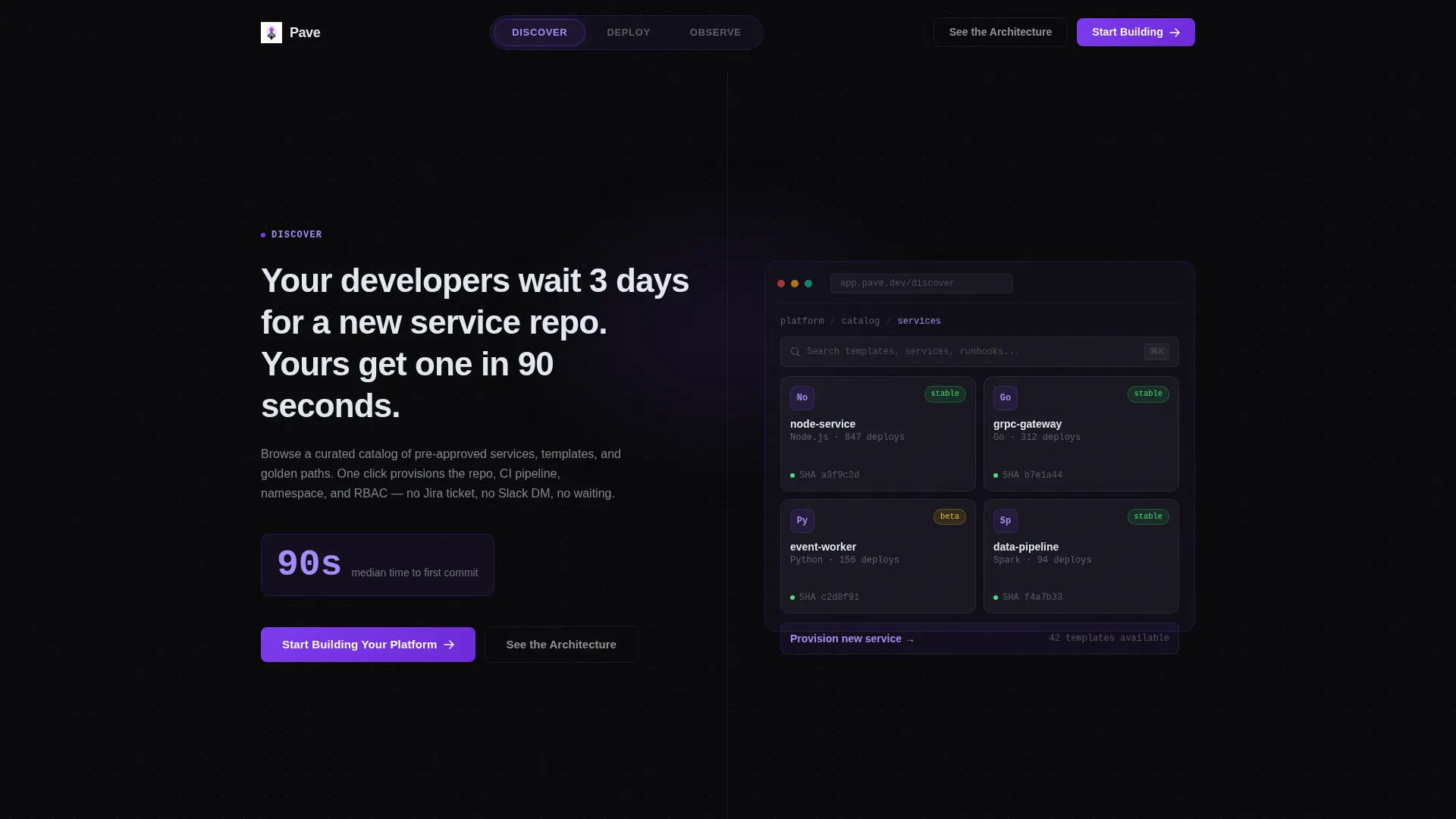 Platform Engineering Landing Page Template