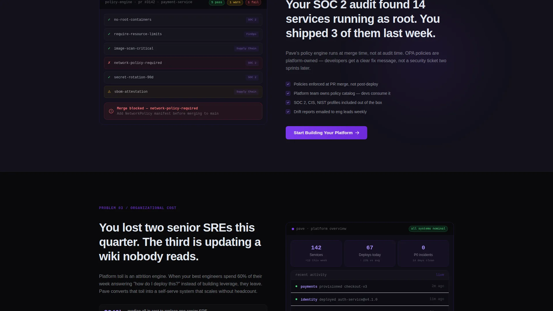Platform Engineering Landing Page Template