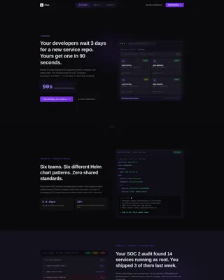 Platform Engineering Landing Page Template