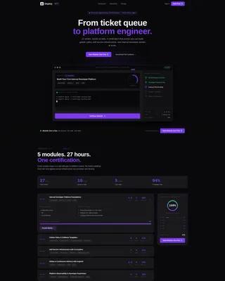Platform Engineering Training Landing Page Template