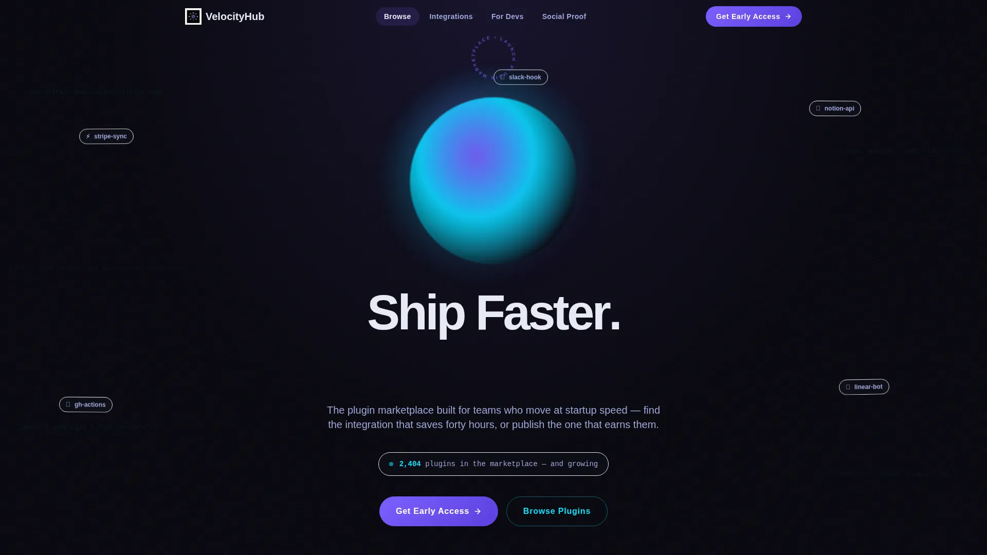 & Extension Marketplace Landing Page Template