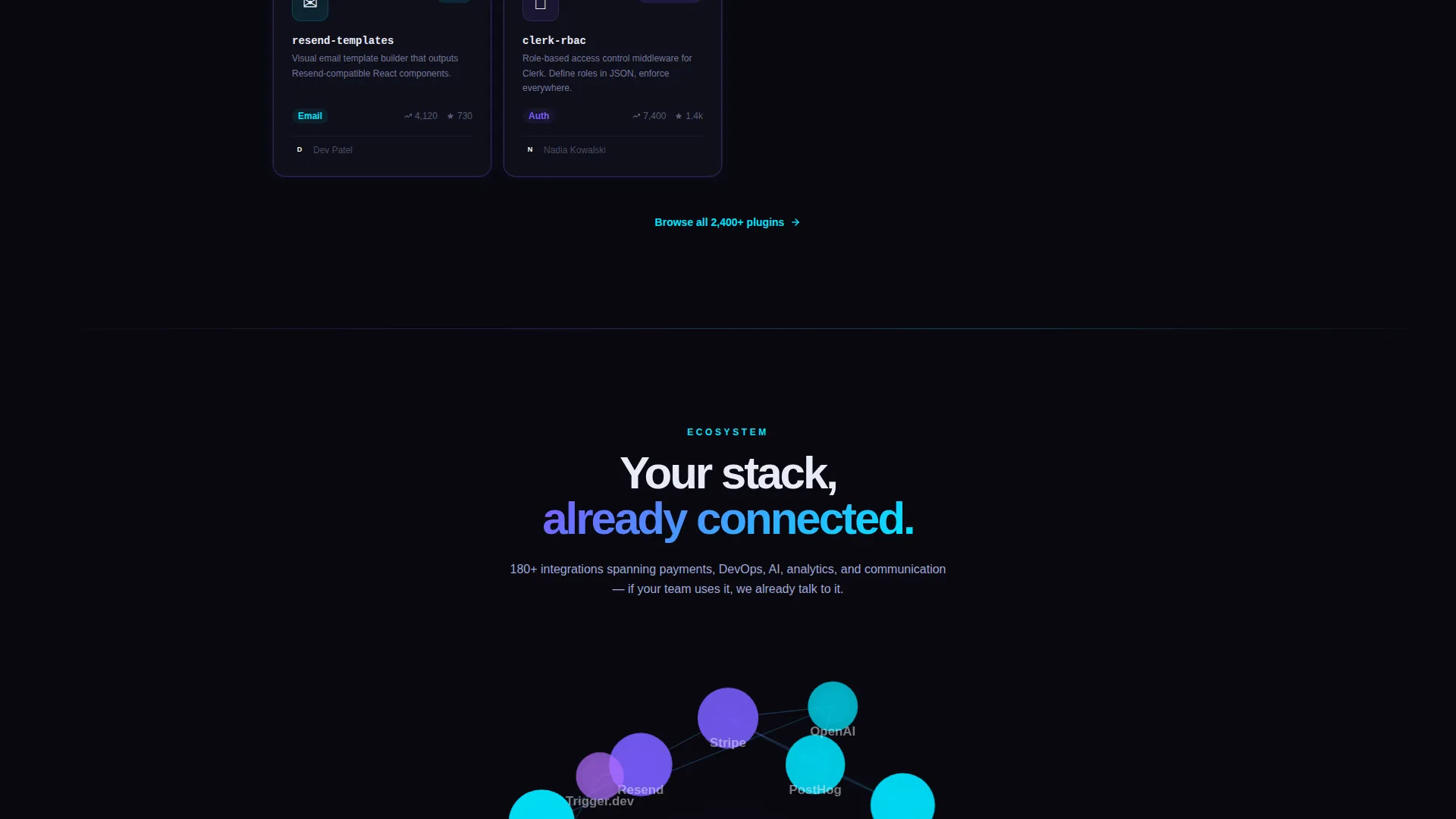 & Extension Marketplace Landing Page Template