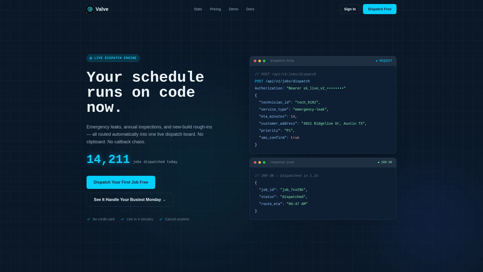 Plumbing Booking & Scheduling Landing Page Template