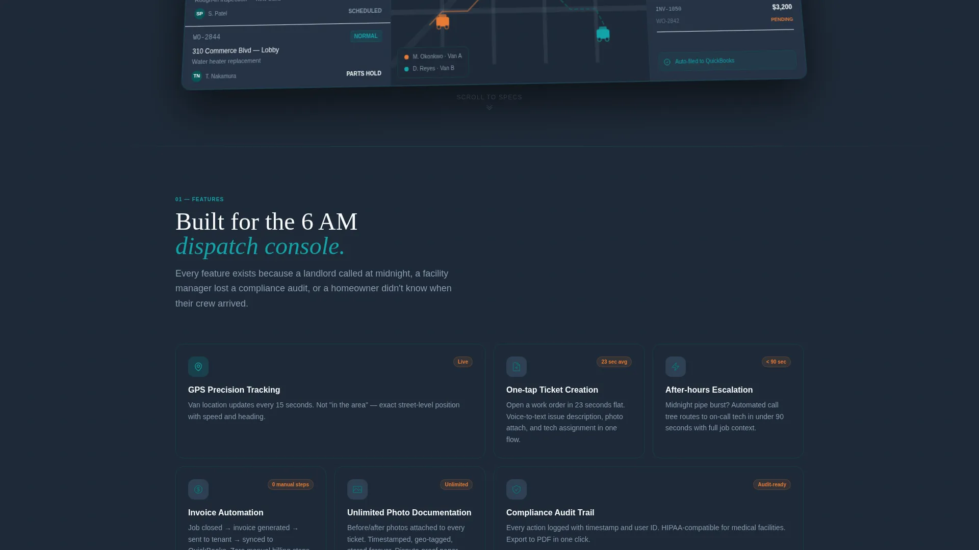 Plumbing Client Portal Landing Page Template