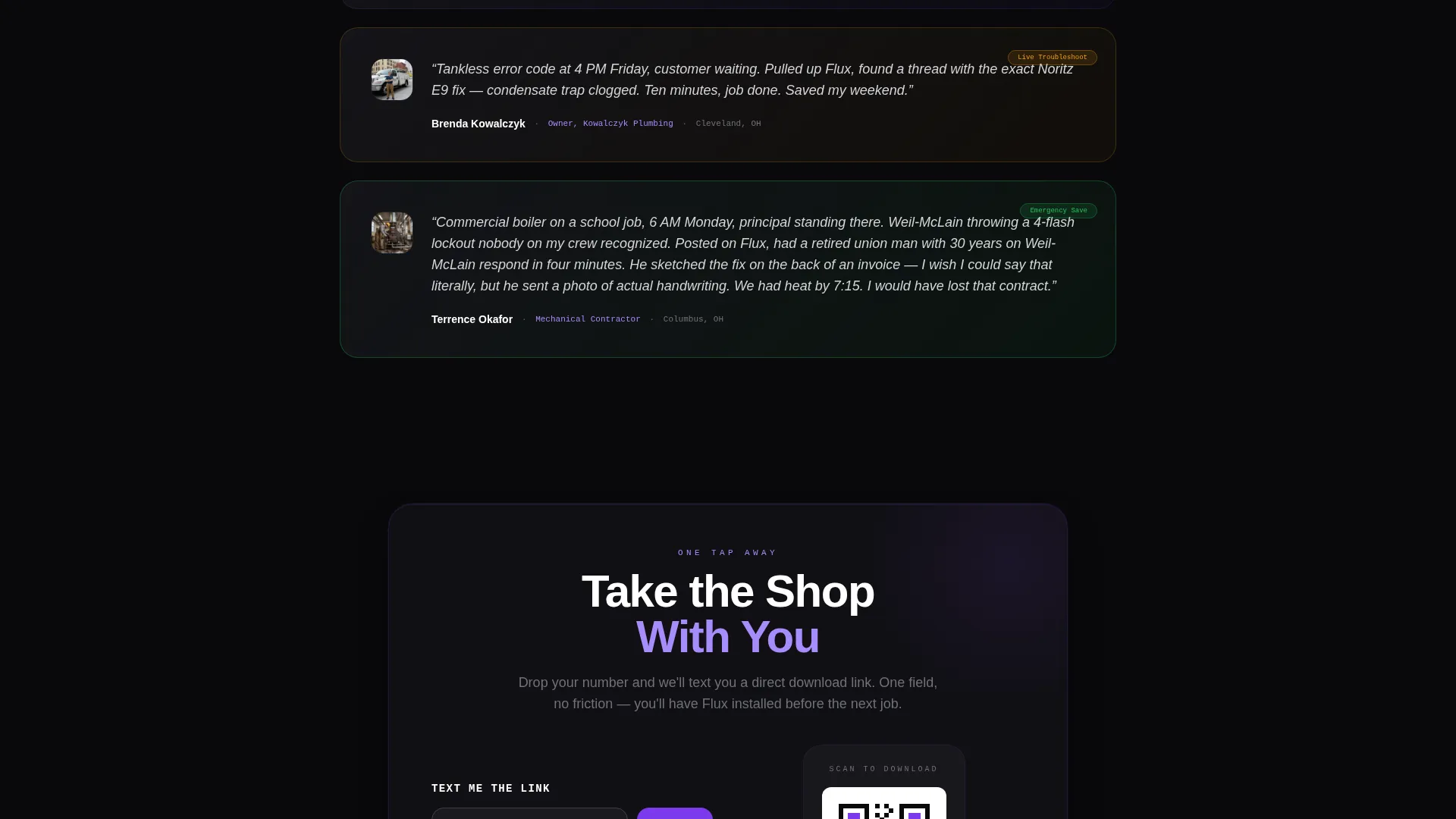 Plumbing Forum Landing Page Template | App Download