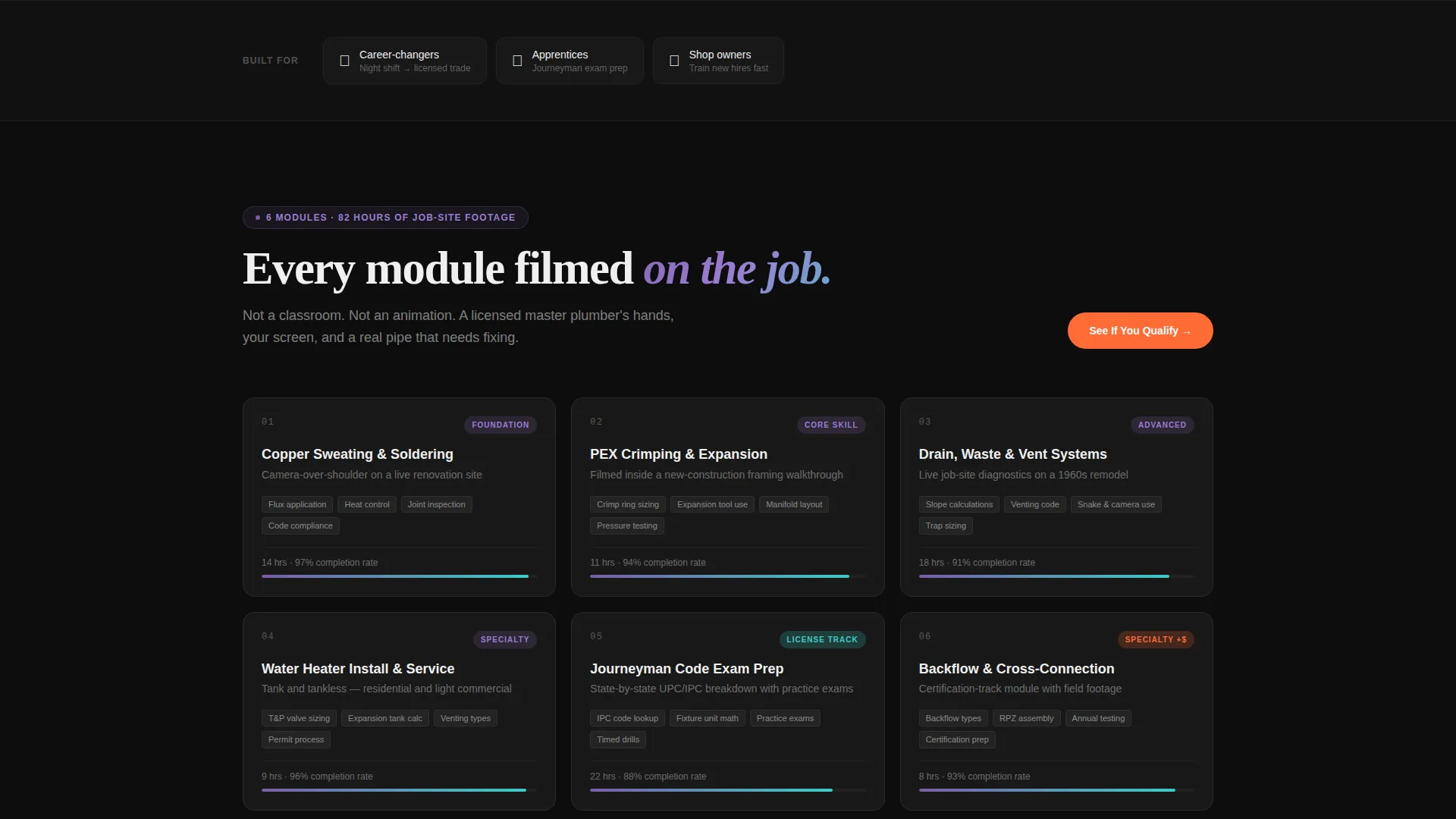 Plumbing Training Landing Page Template