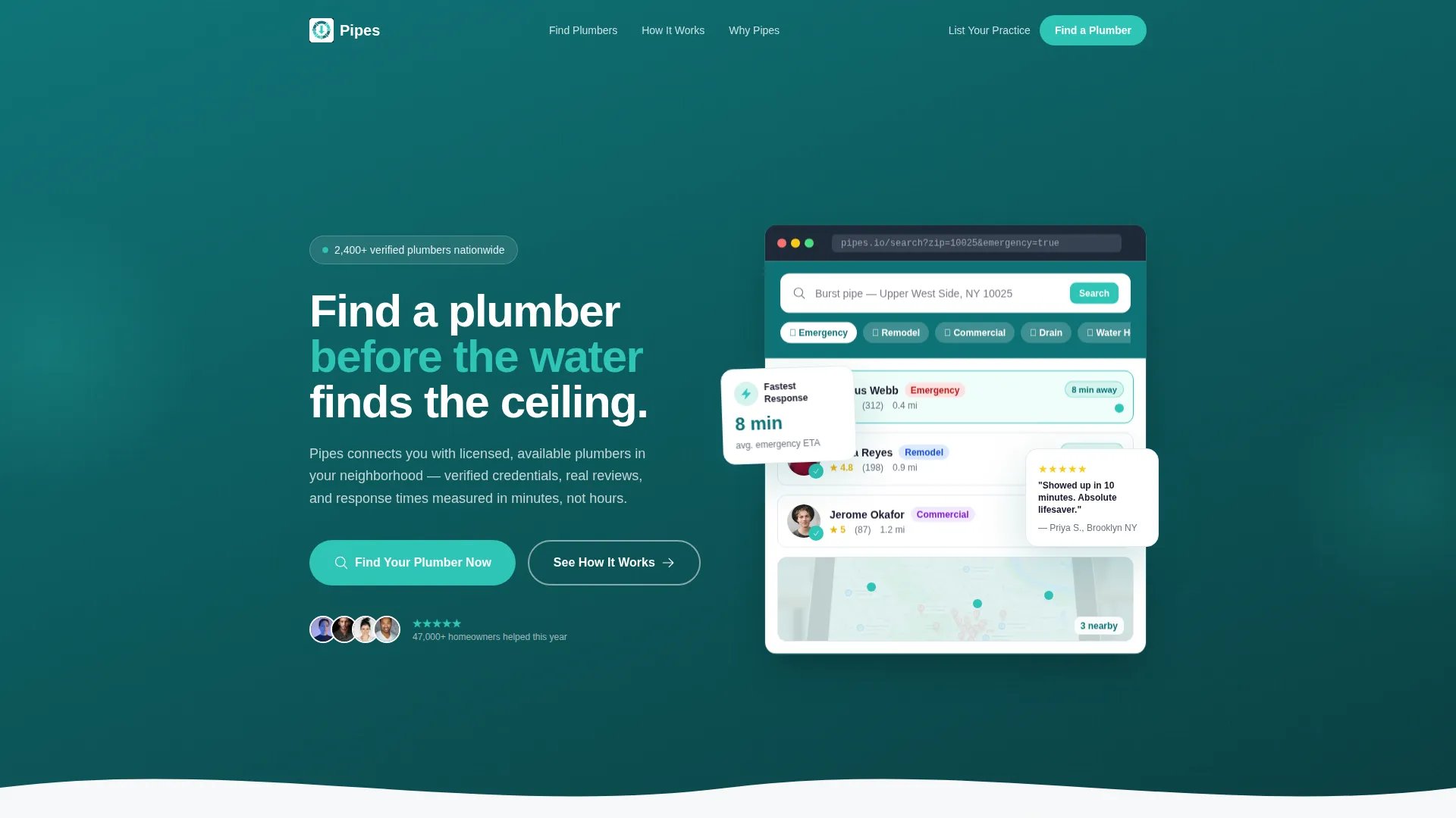 Plumbing Directory Landing Page Template