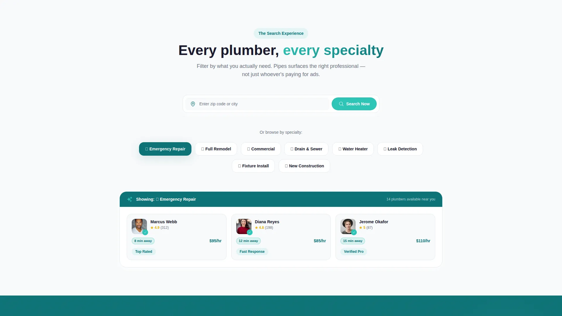 Plumbing Directory Landing Page Template