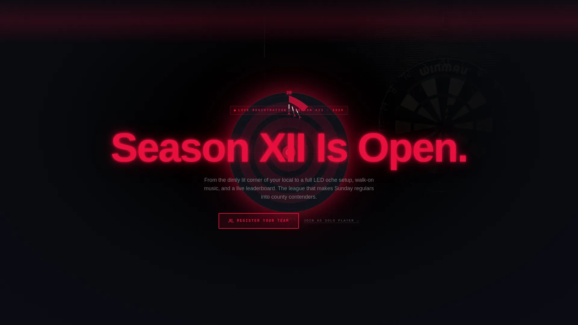 Darts Pre-Launch Website Template