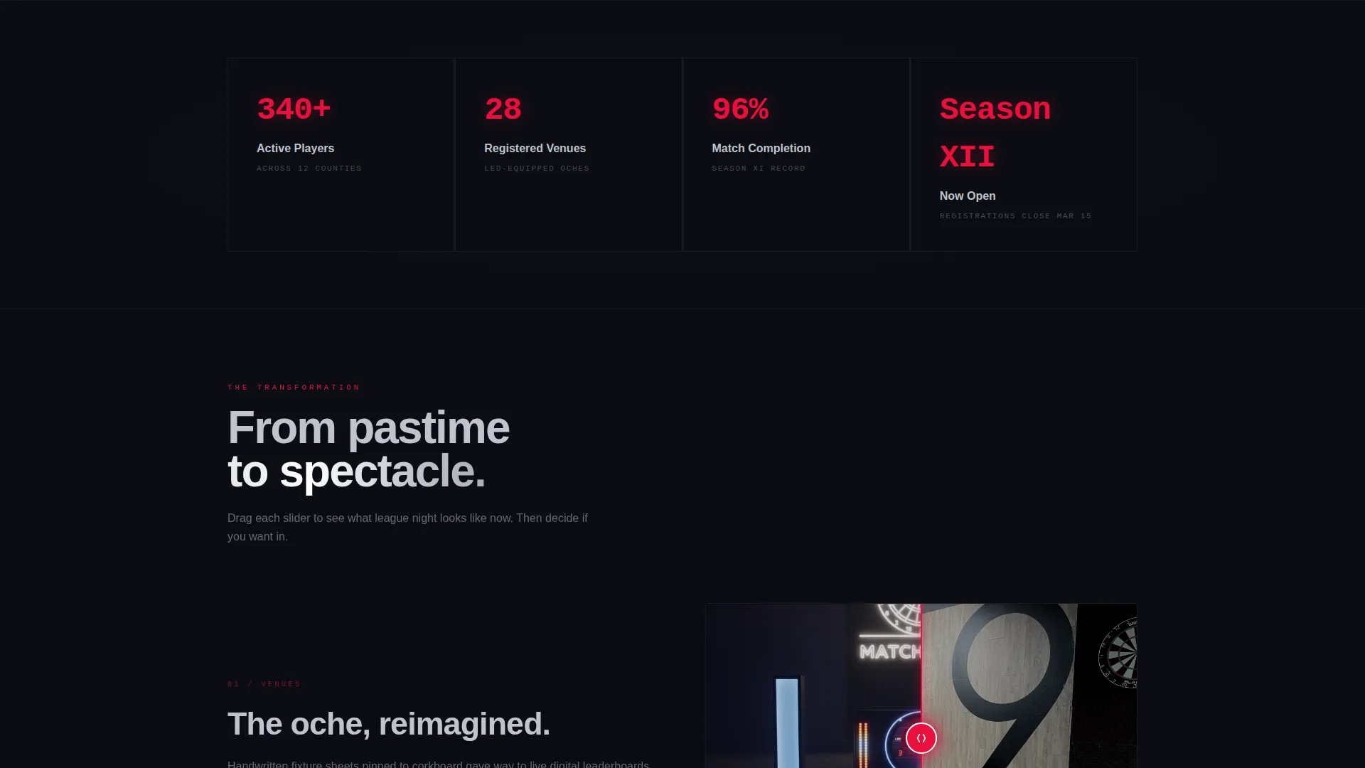Darts Pre-Launch Website Template