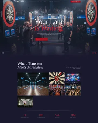 Darts Booking Website Template